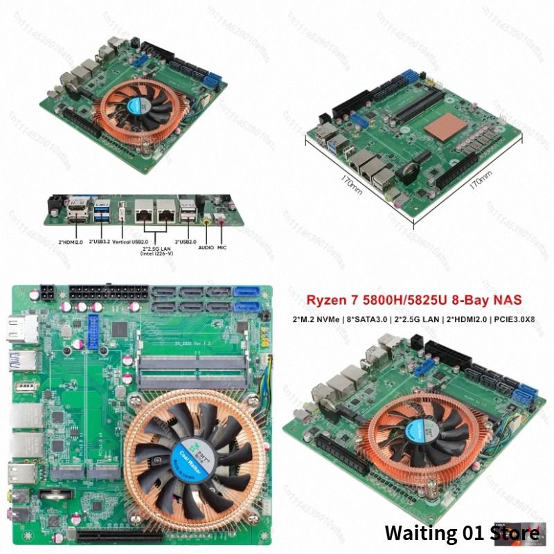 Compatible With Topton AMD Ryz - đánh giá và giá Mini Itx Dual 2.5G Nas Motherboard